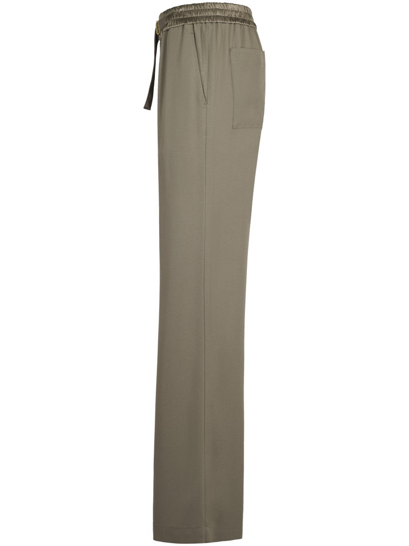 Ami Relaxed Fit Wide Leg Trousers