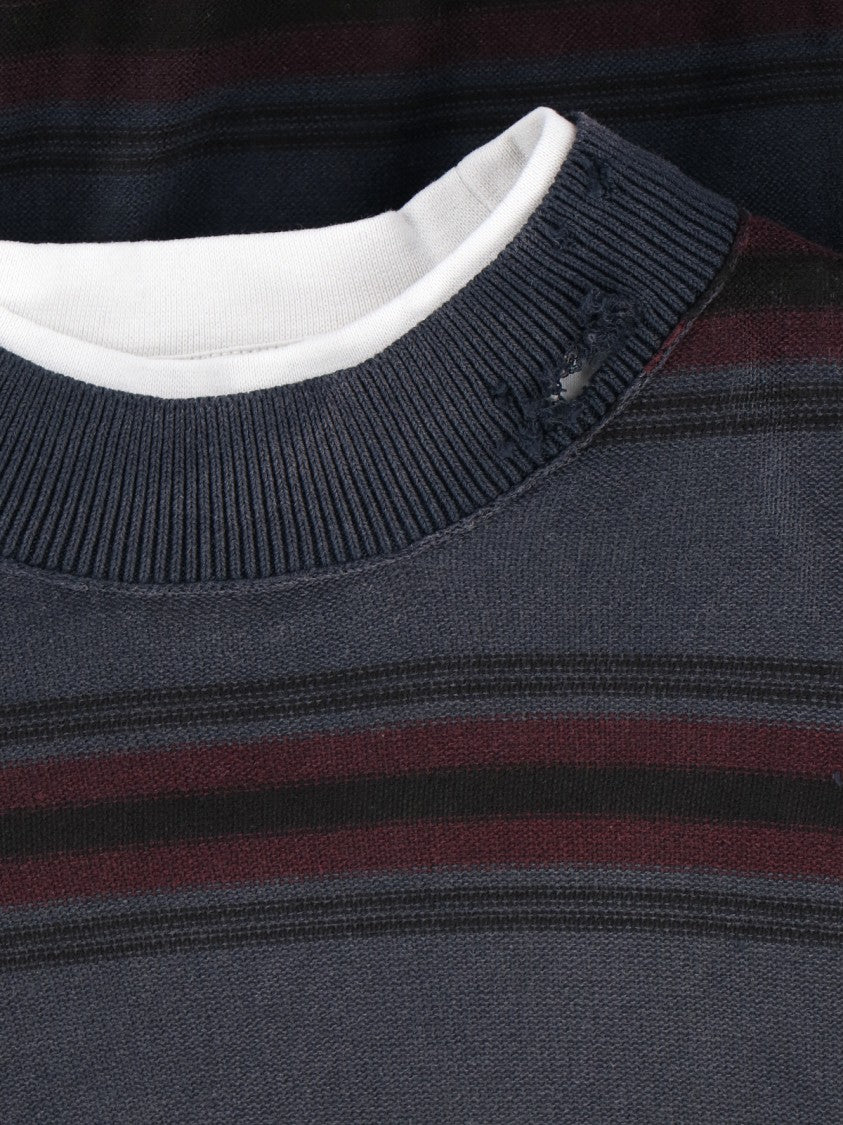 Balenciaga Multicolor Striped Layered Knit Top