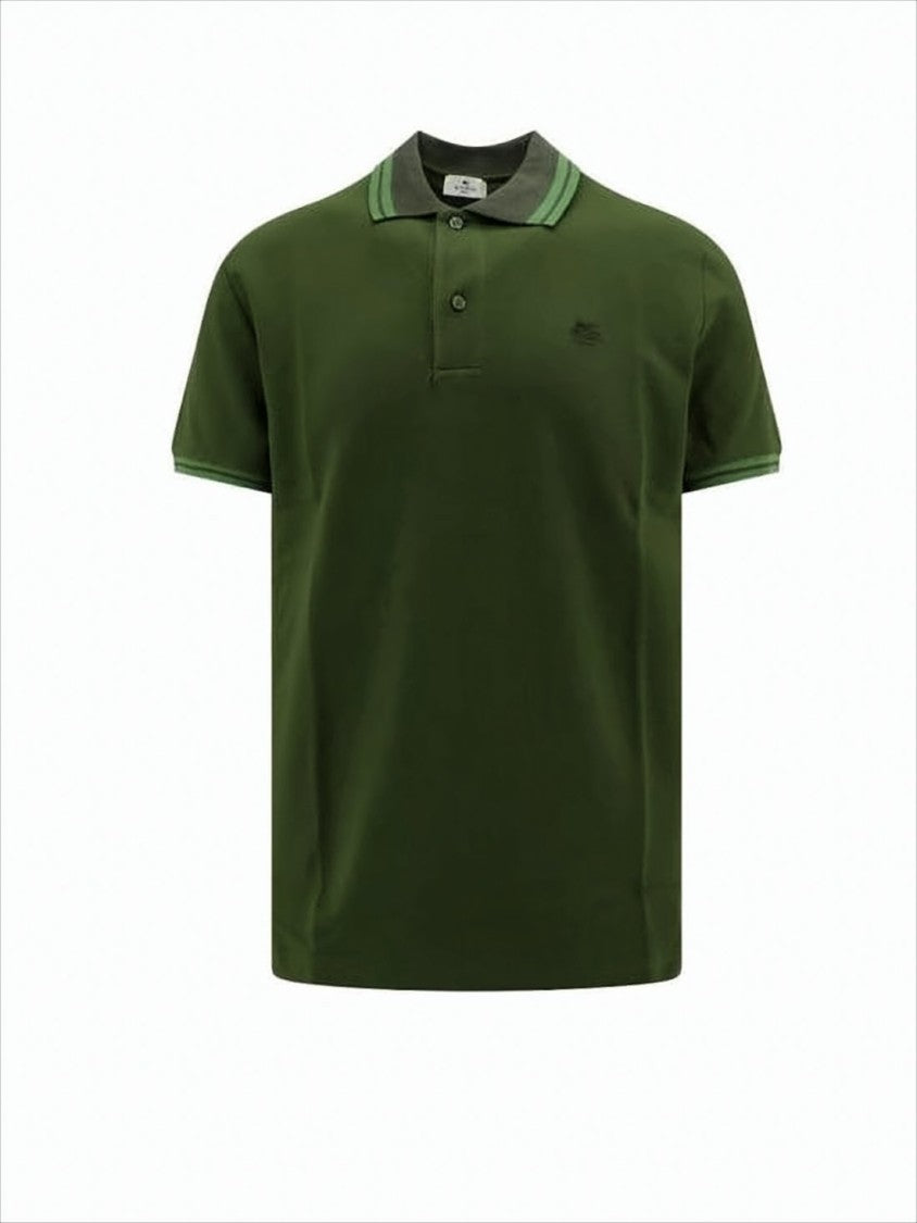 Etro Classic Short-Sleeve Piqué Cotton Polo Shirt