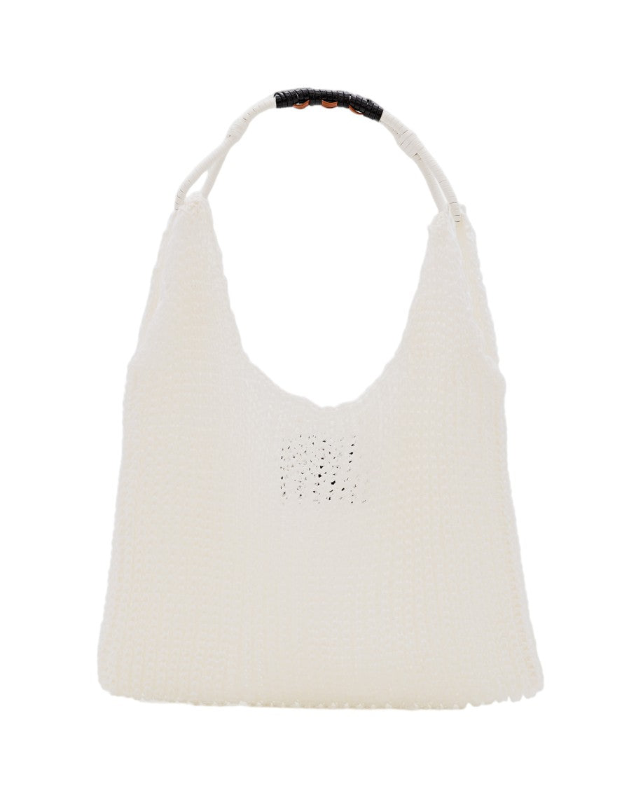 Plan C Mesh Tote Bag With Braided Handles And Unique Design