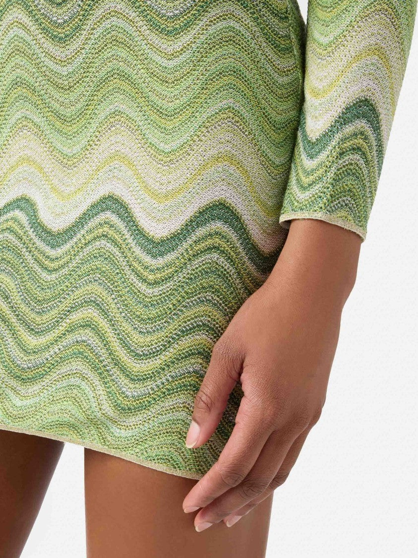 Mc2 Saint Barth Fitted Mini Dress With Long Sleeves