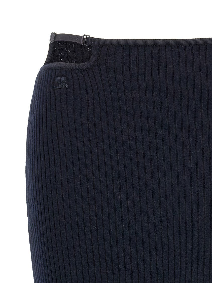 Courrèges 'Loop Rib Knit' Skirt