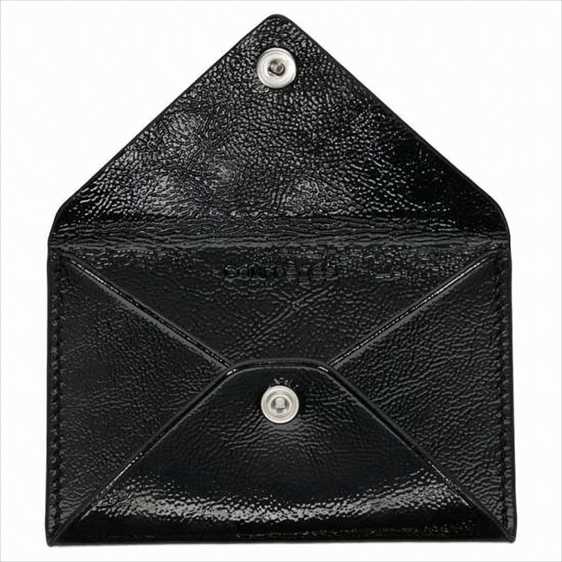 Courrèges Envelope-Style Textured Leather Wallet With Silver-Tone Clasp