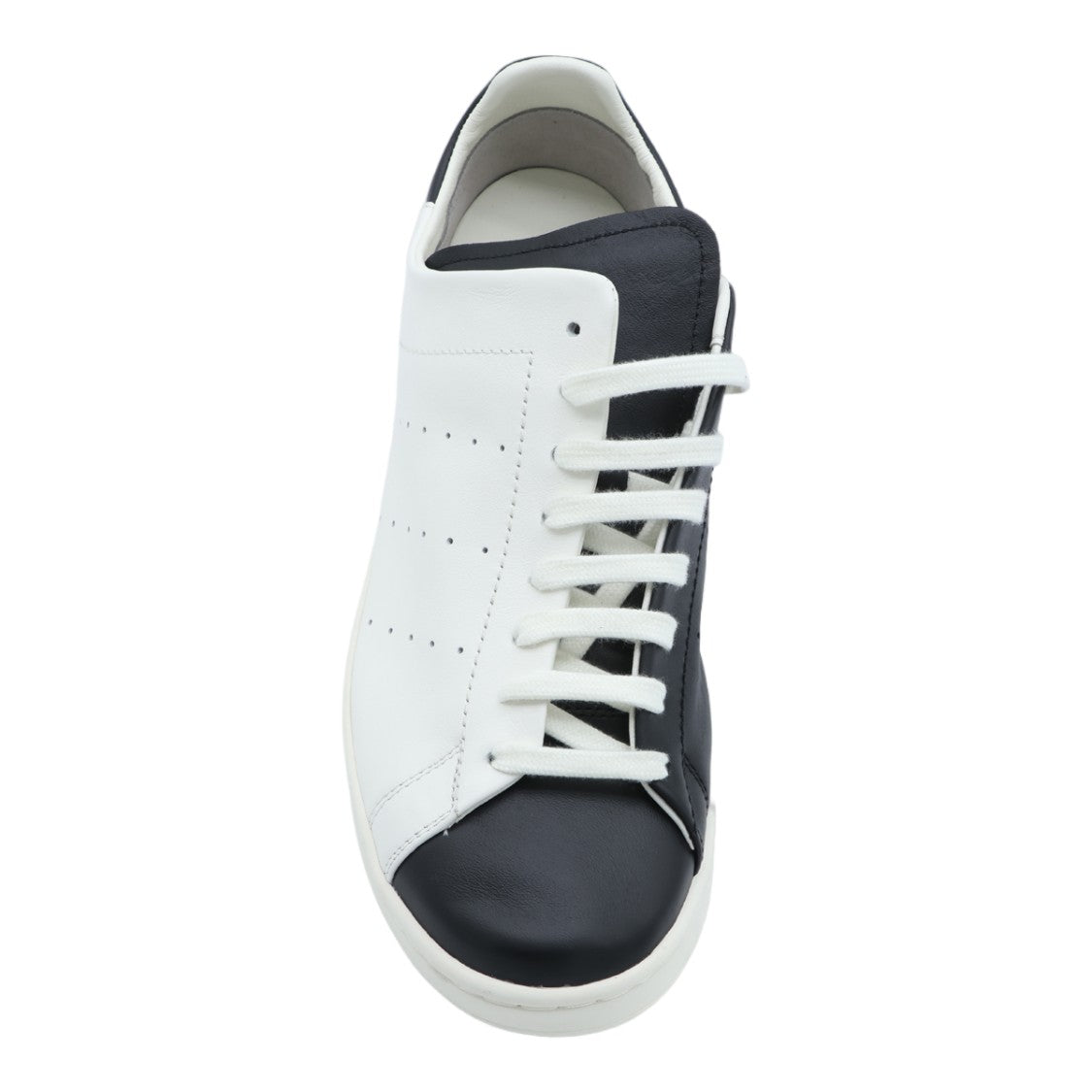 Y-3 Low-Top White Leather Sneakers With Black Accents