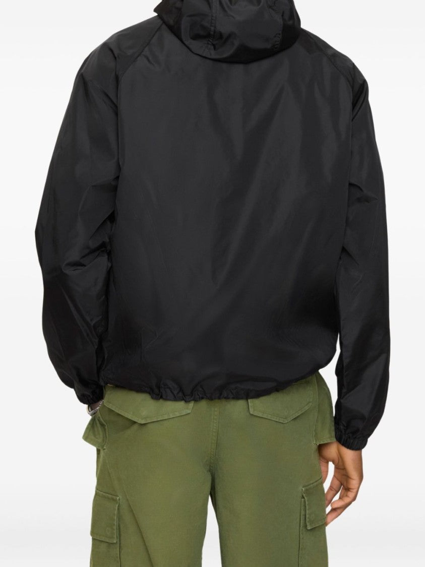 Burberry Minimalistic Black Nylon Jacket With Hood