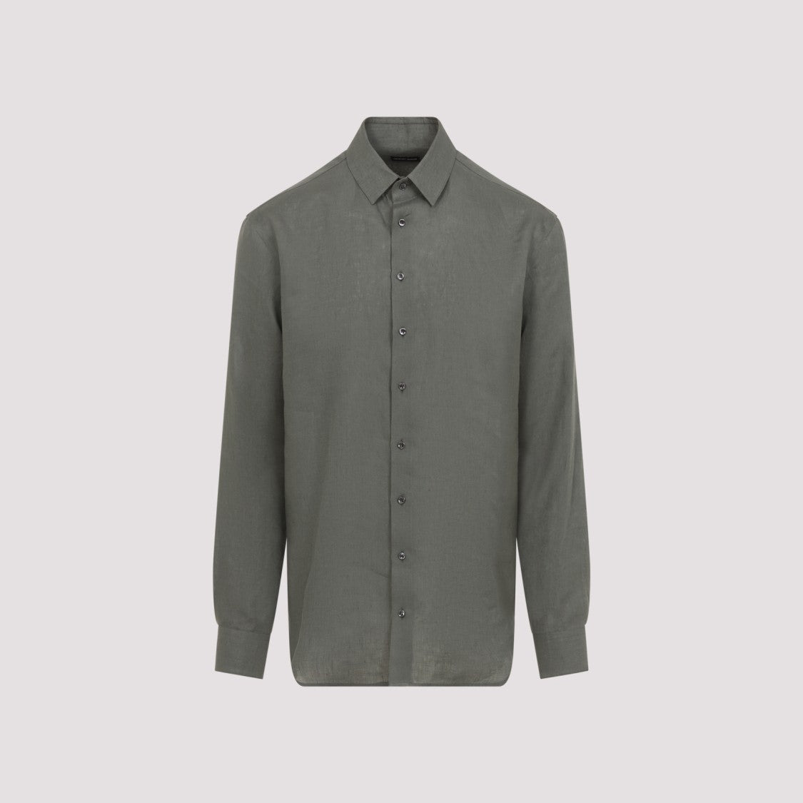 Giorgio Armani Tailored Linen Shirt With Classic Pointed Collar