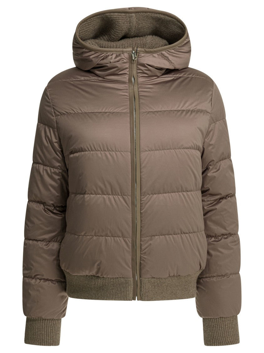 Camelia Reversible Camel Cashmere Jacket With Goose Down Padding