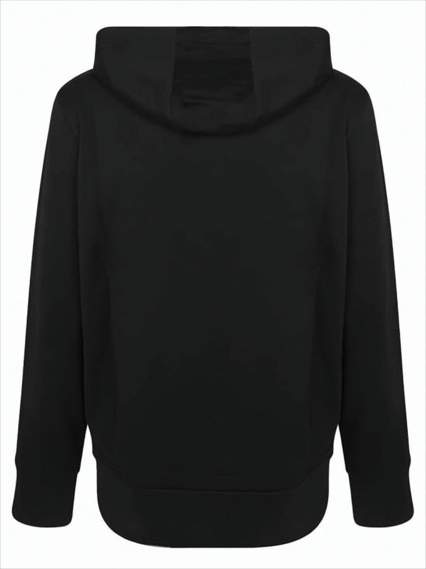 Moncler Minimalist Black Hoodie With Distinctive Chest Pocket