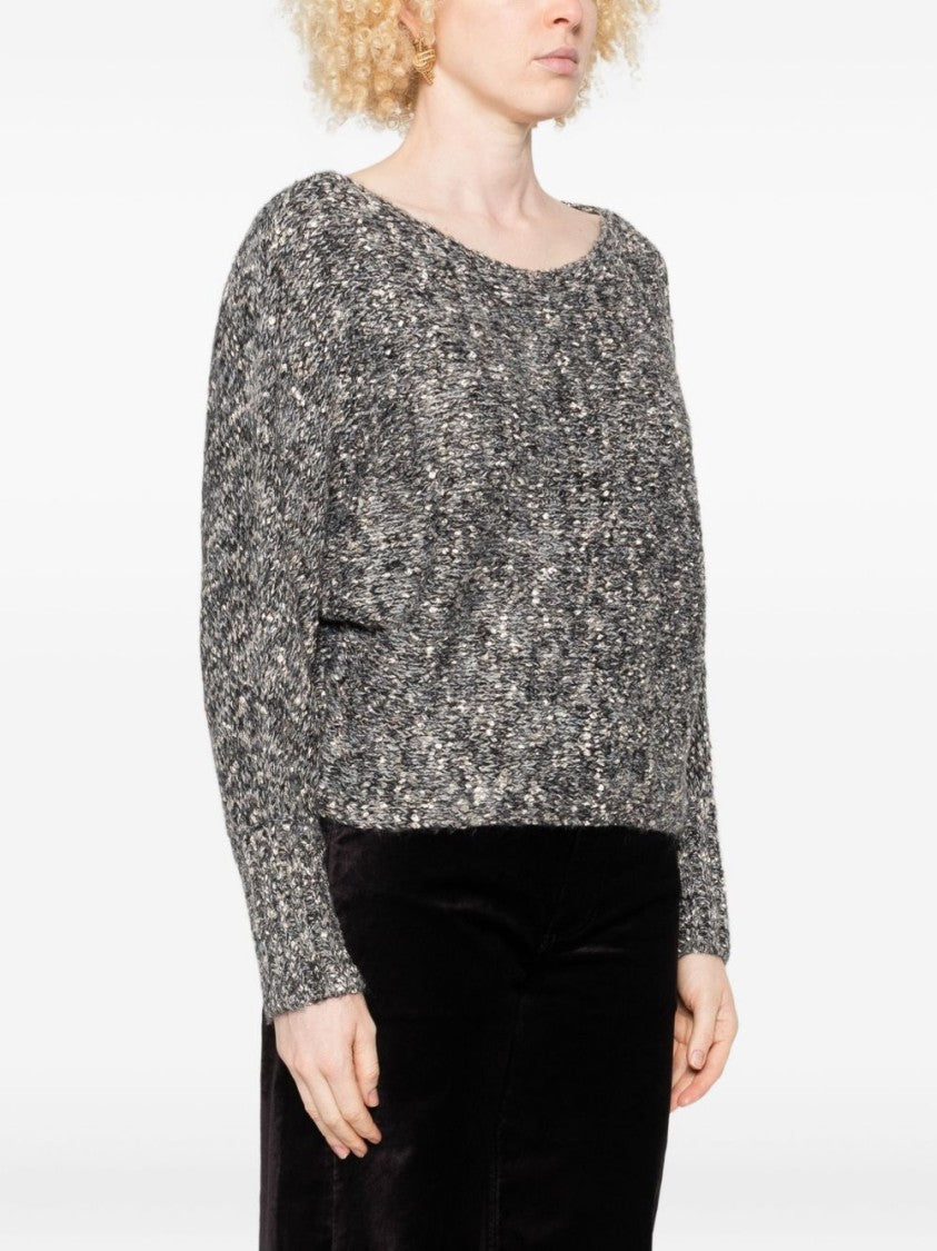 Twin-Set Textured Knit Sweater With Marled Effect