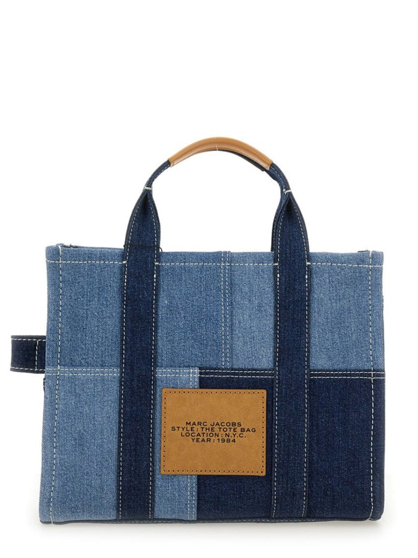 Marc Jacobs Blue Denim Patchwork Medium Tote Bag