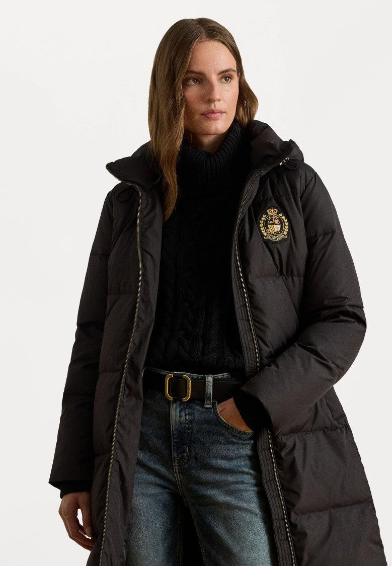 Lauren Ralph Lauren Quilted Long Down Coat With Hood