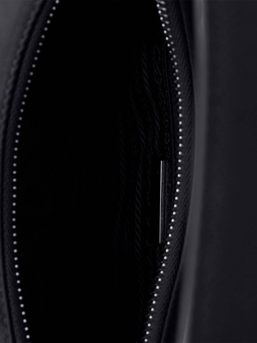 Prada Curved Rectangular Mini Shoulder Bag With Chain Detail
