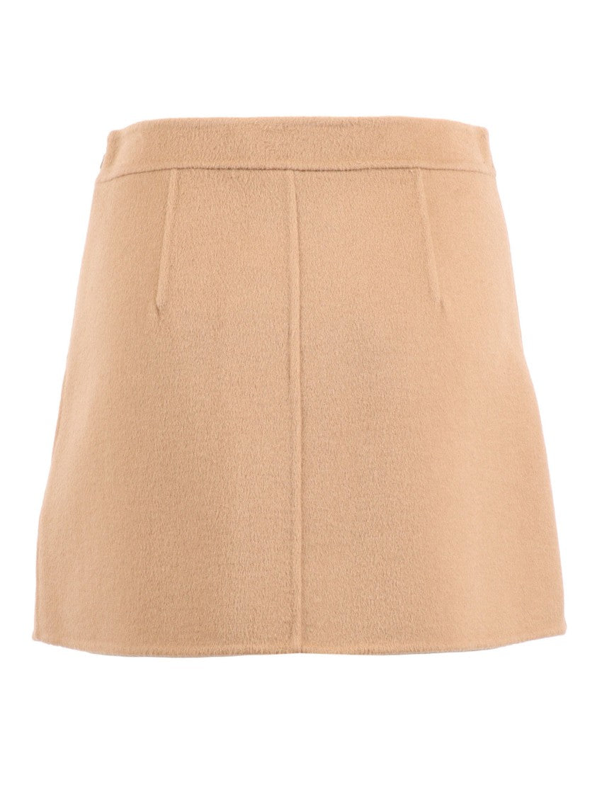 Ermanno Scervino Textured Wool Blend Mini Skirt With Applique Detail