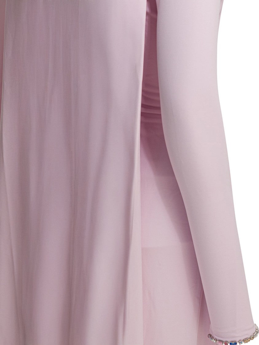 Self-Portrait Long Draped Jersey Dress