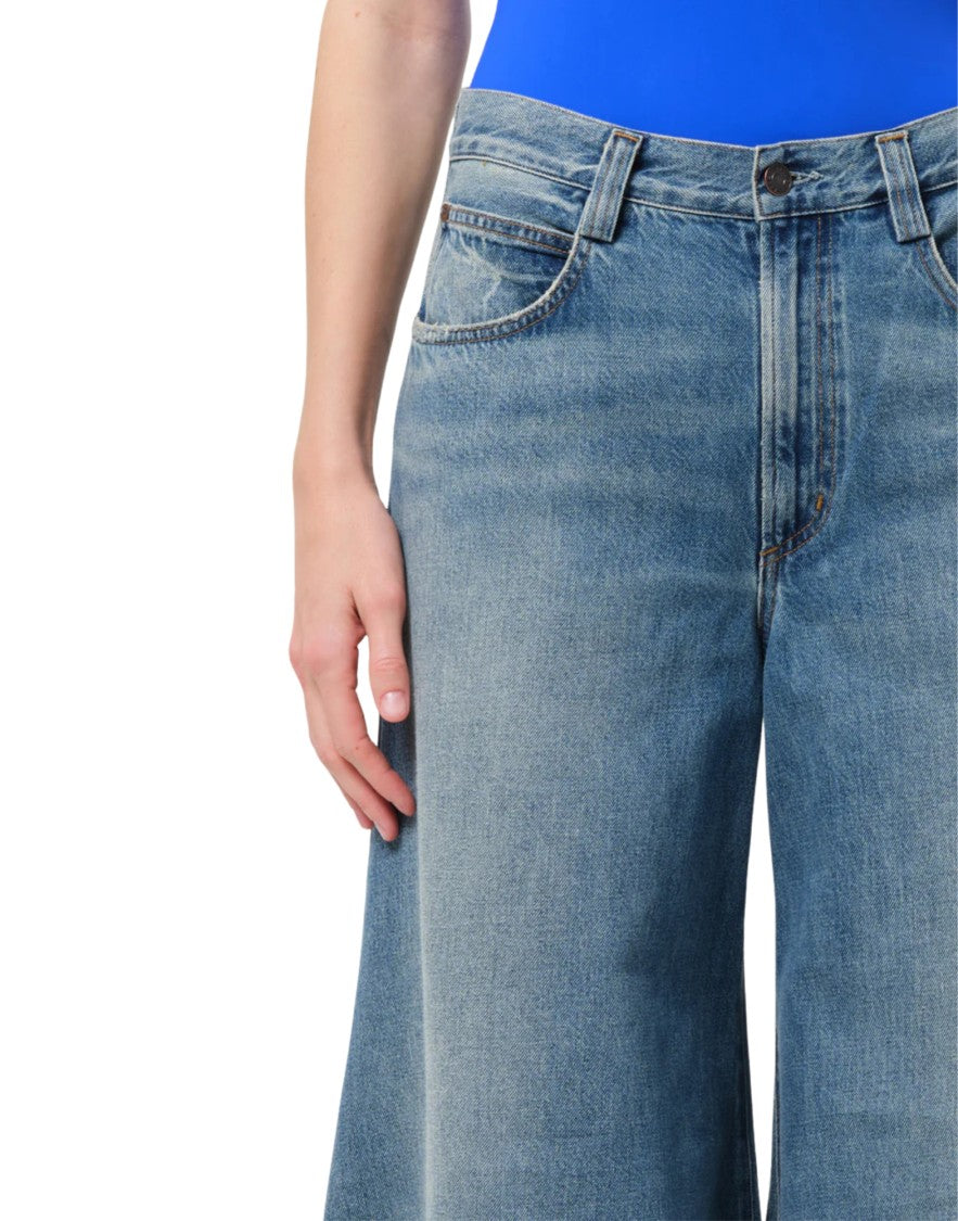 Agolde Mid-Rise Wide-Leg Lantern Jeans With Sculptural Silhouette