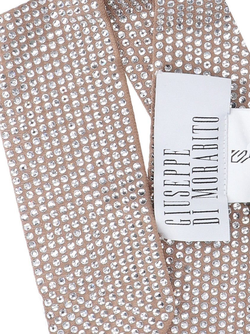 Giuseppe Di Morabito Rhinestone Viscose Scarf – Beige