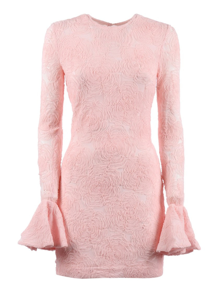 Rotate Orchid Ice Flower Mesh Mini Dress