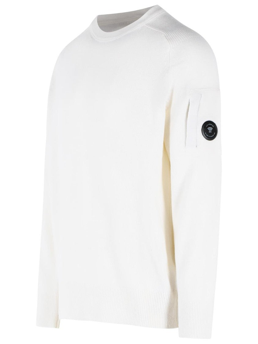 C.P. Company White Wool Blend Sweater