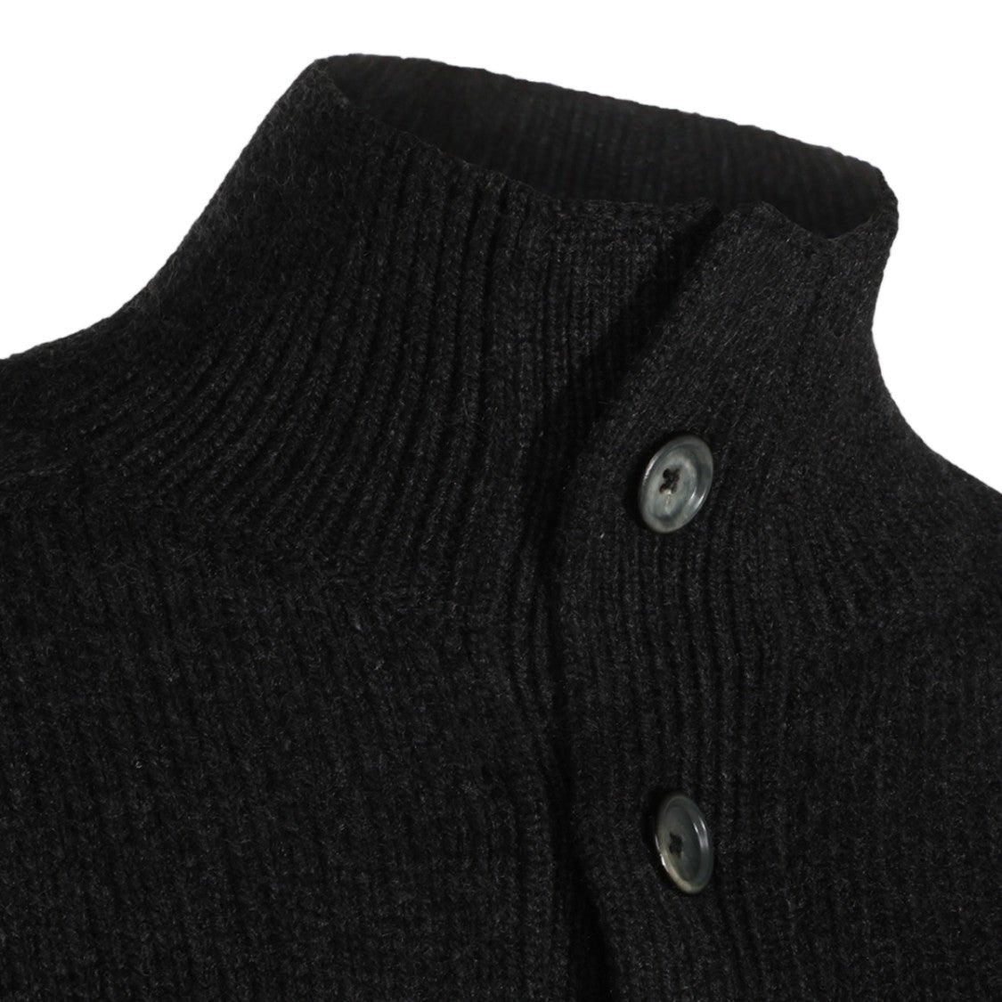 Tom Ford Black Knitted Sweater With Ribbed Collar