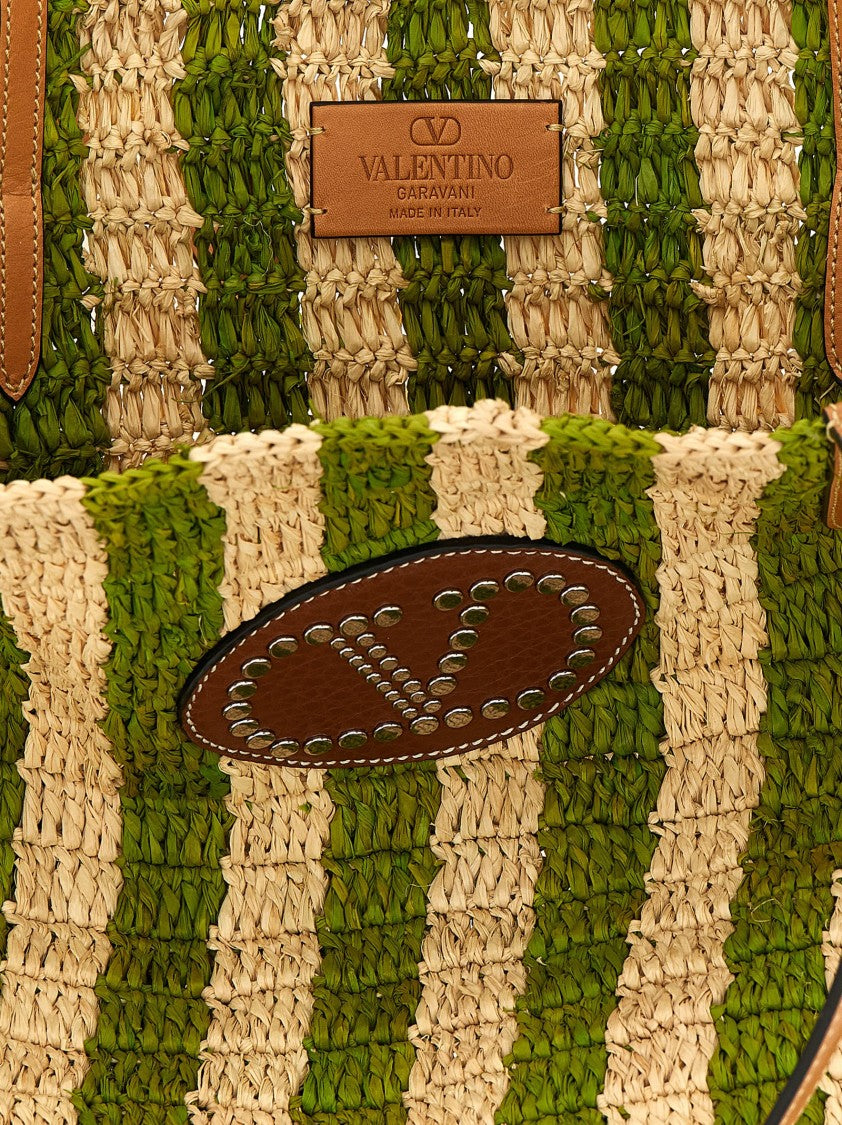 Valentino Garavani Hand-Woven Raffia Shopping Bag