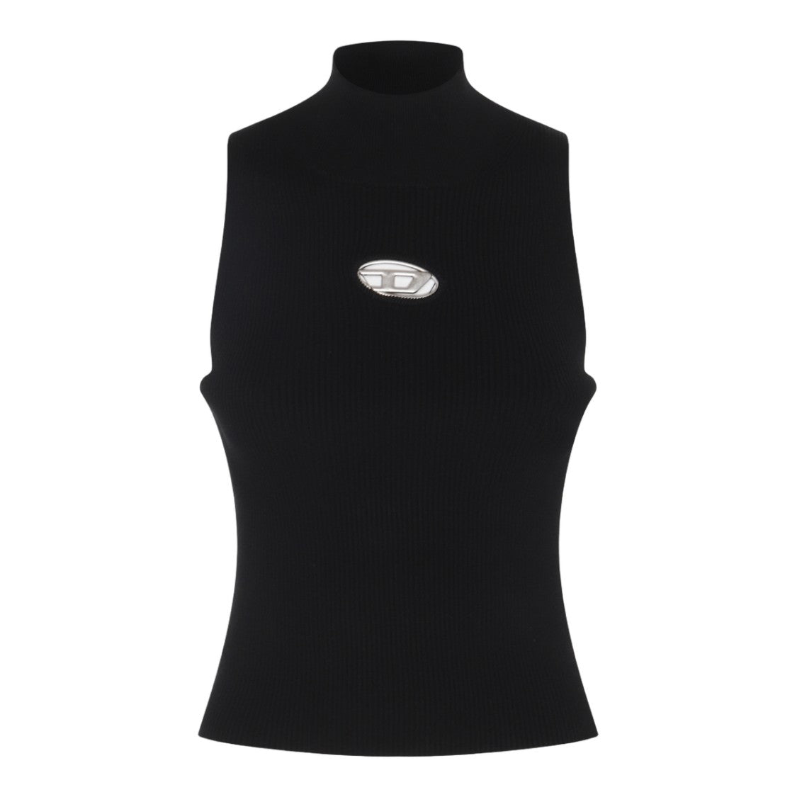 Diesel Sleeveless Fitted Top With High Neckline