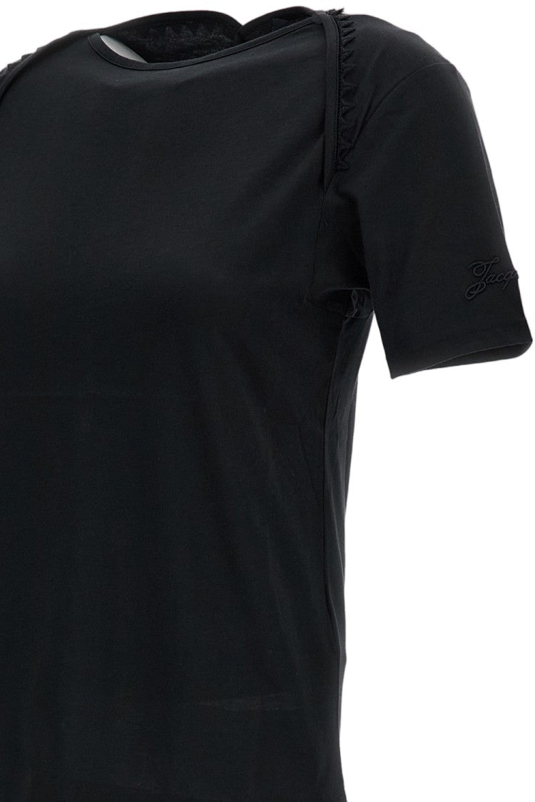 Jacquemus Short-Sleeved T-Shirt With Passementerie Trim And Embroidered Logo
