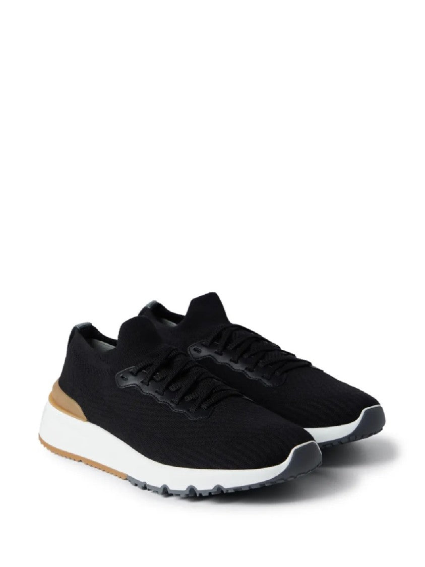 Brunello Cucinelli Textured Knitted Sneakers