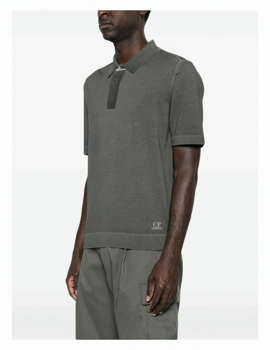 C.P. Company Classic Short-Sleeved Polo Shirt With Ribbed Cuffs