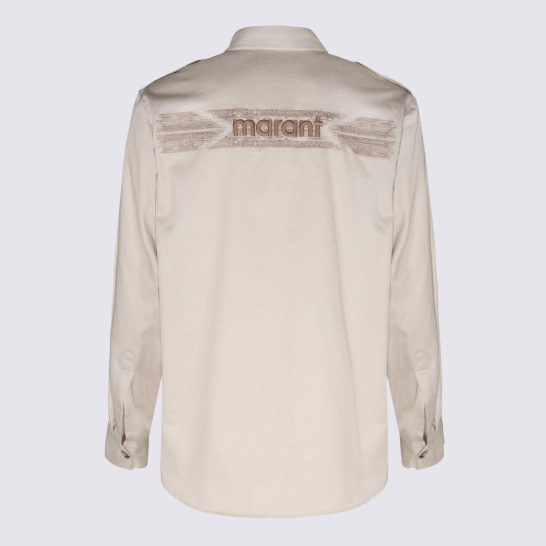 Isabel Marant Classic Button-Down Shirt With Epaulets And Embroidered Detail