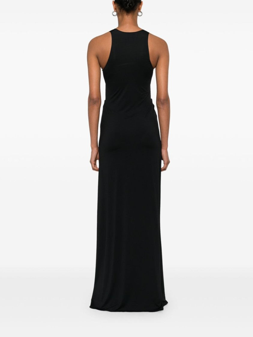 Coperni Black V-Neck Sleeveless Fitted Dress
