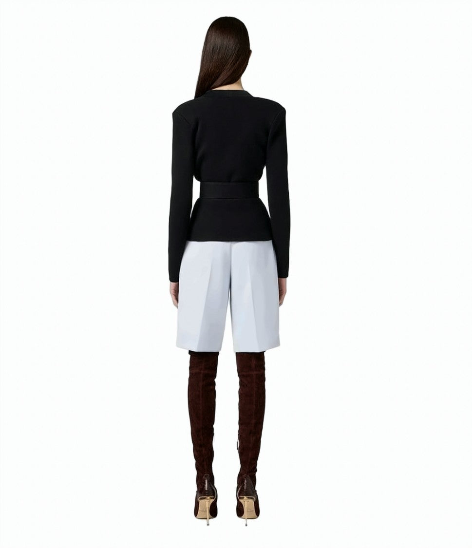 Elisabetta Franchi Tailored Knitted Jacket With Padded Shoulders