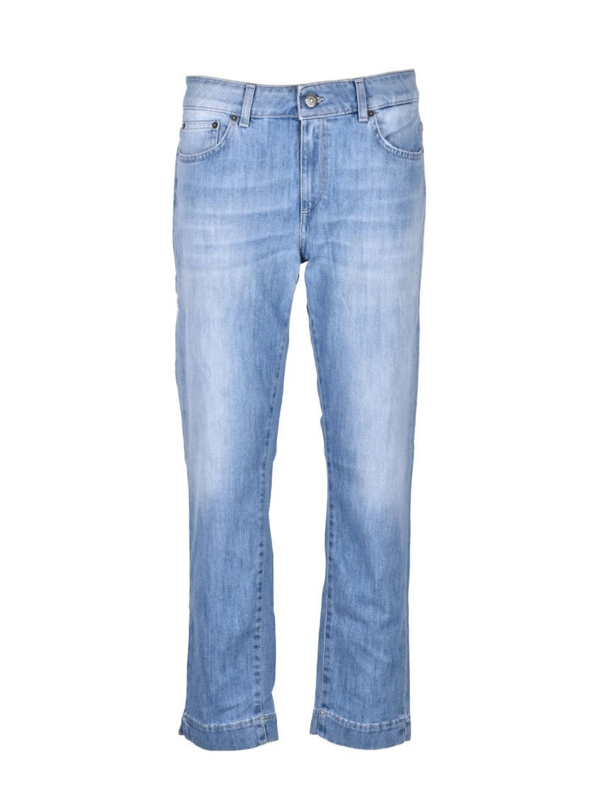 Dondup Rose Light Blue Tapered-Leg Stretch Cotton Jeans