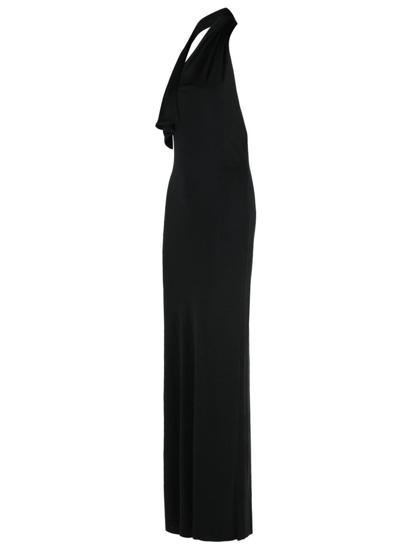 Khaite Roza' Black Viscose Dress