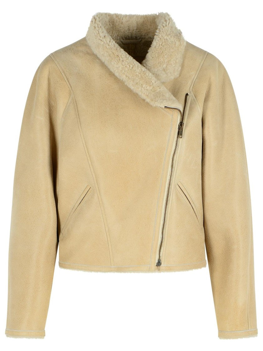 Isabel Marant 'Blondine' Shearling Ecru Jacket