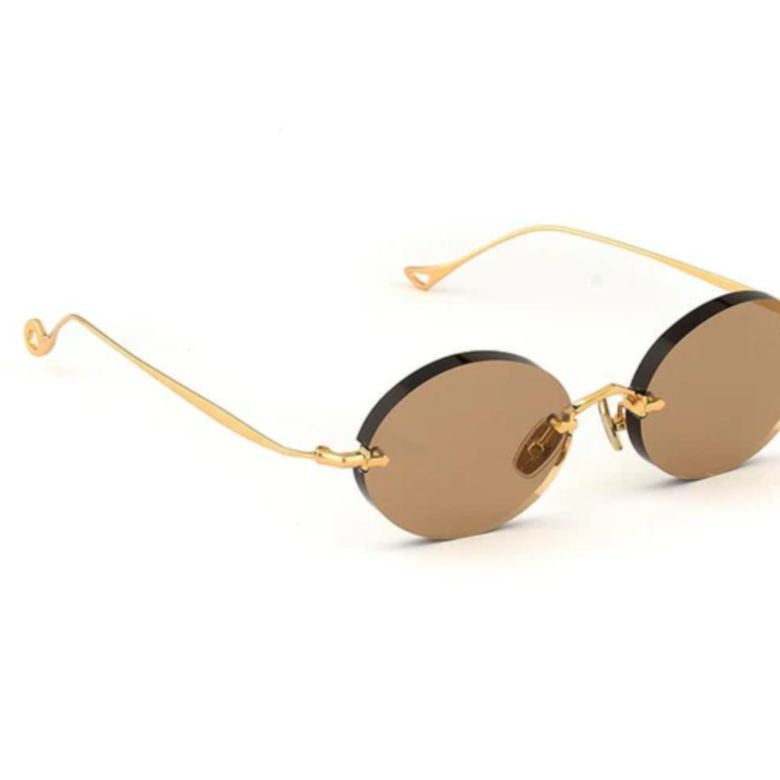 Eyepetizer Wilmot C.4-57 Gold Metal Frame Sunglasses With Oval Lenses