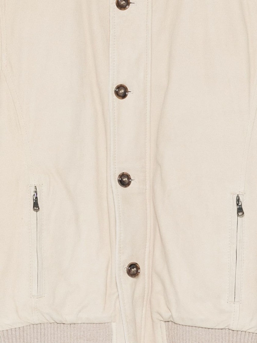 Barba Barba Panna Tailored Jacket With High Collar And Zippered Pockets