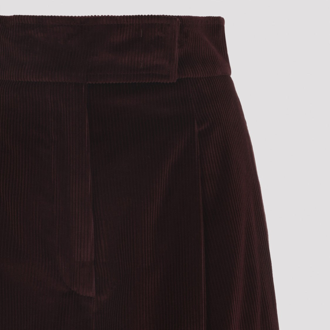 Max Mara Wide-Leg Cherry Red Cotton Bosso Pants