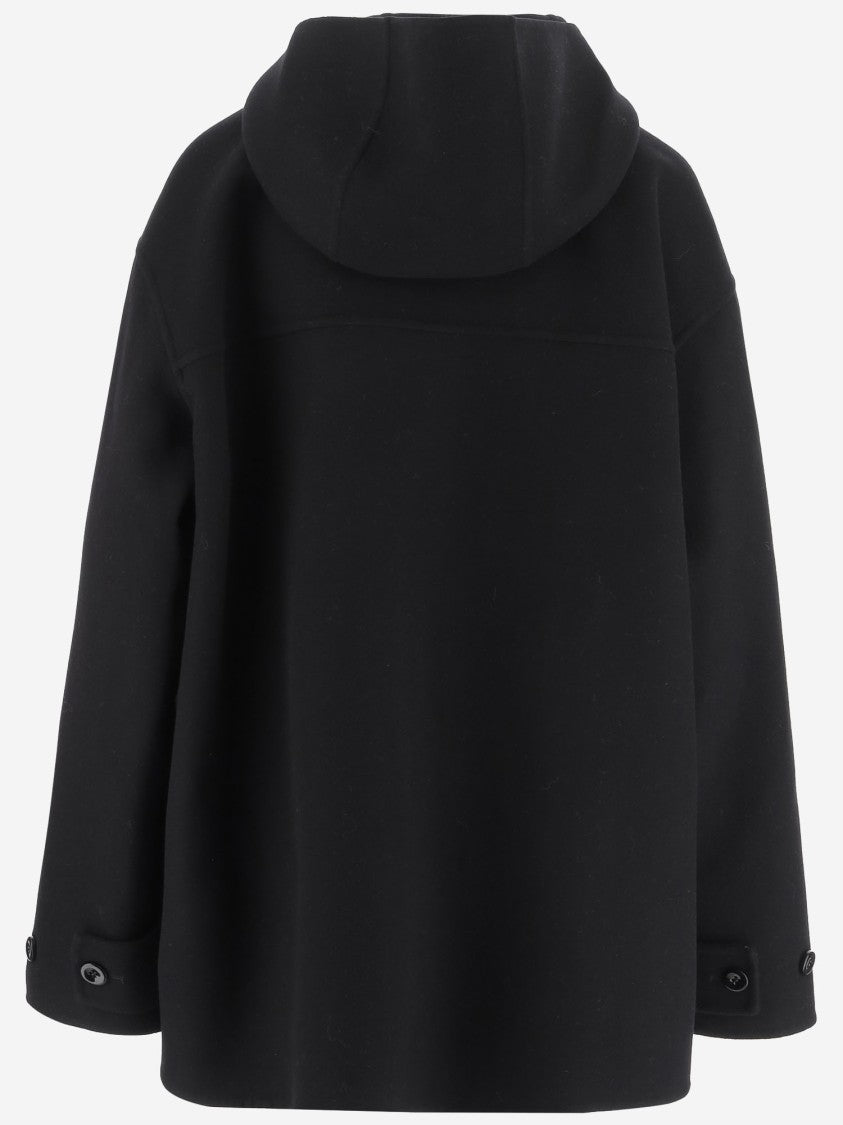 Jil Sander Wool Jacket With Hood And Button Cuffs
