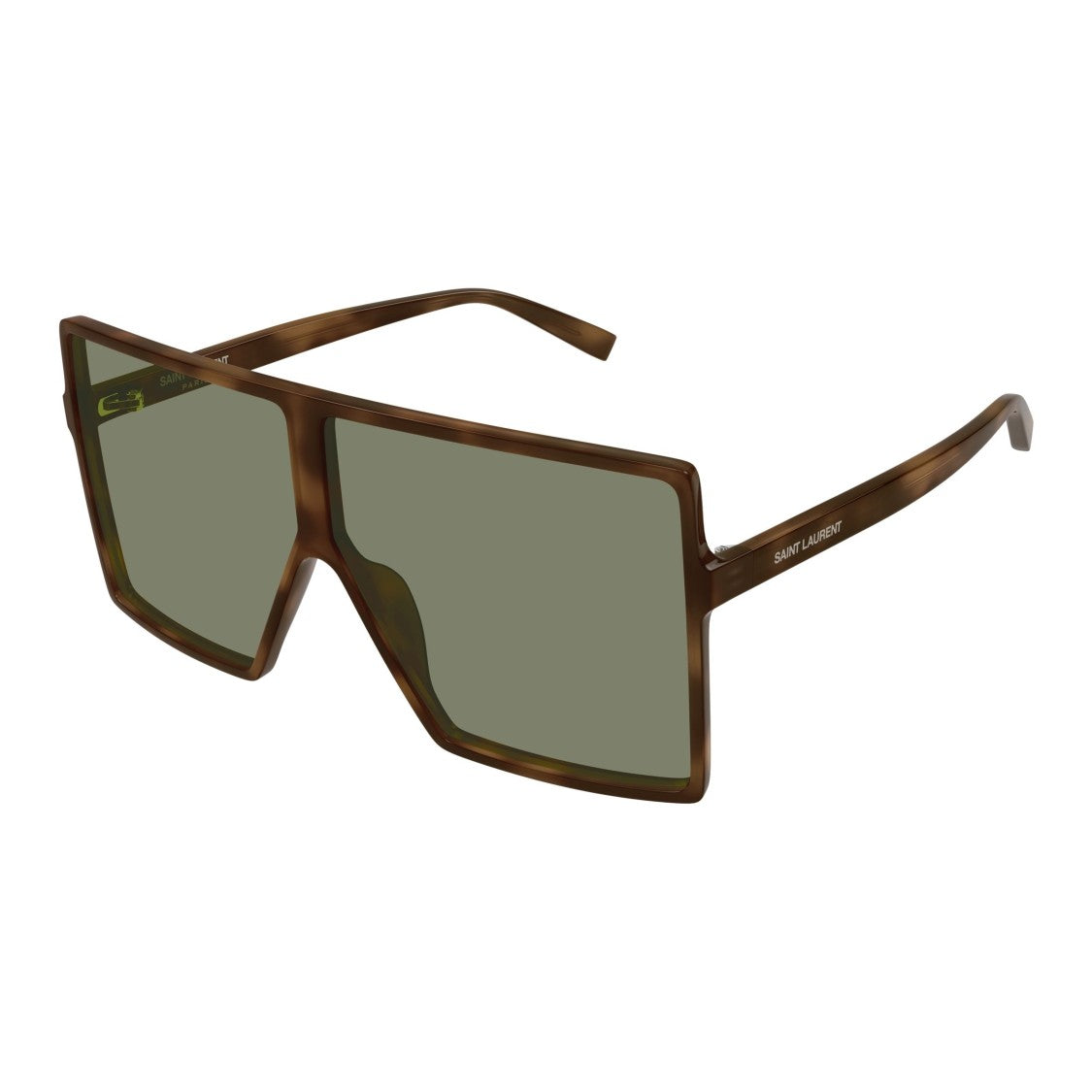 Saint Laurent Oversized Square Sunglasses With Tortoiseshell Design