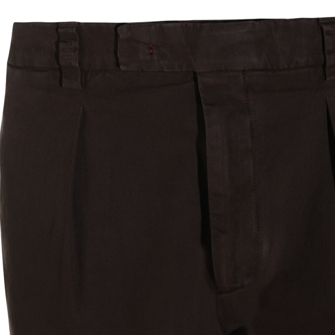 Berwich Brown Flat-Front Cuffed Chino Trousers