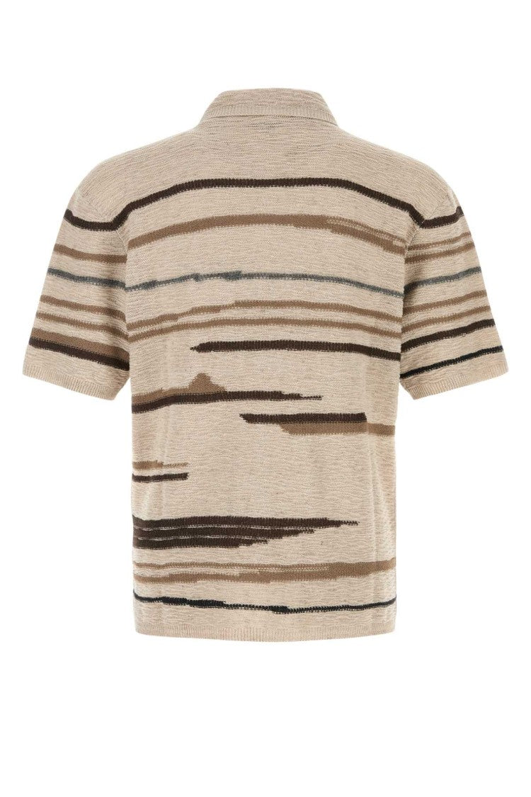 Bottega Veneta Embroidered Cotton Blend Polo Shirt