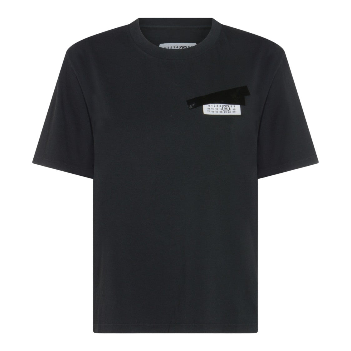 Mm6 By Maison Margiela Short-Sleeved T-Shirt With Glossy Tape Detail