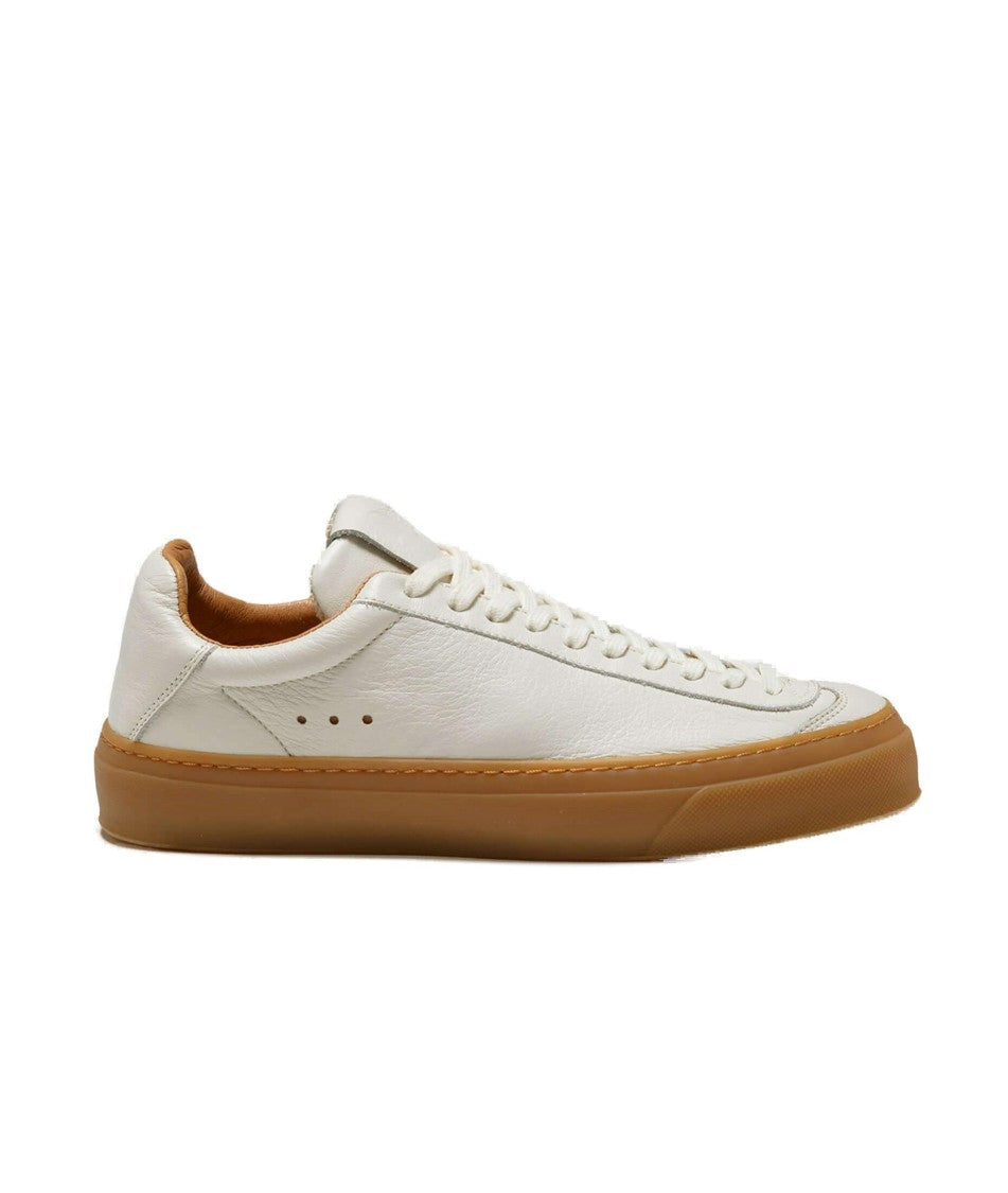 Aqua Alta Venice Leather Sneakers With Contrasting Rubber Sole