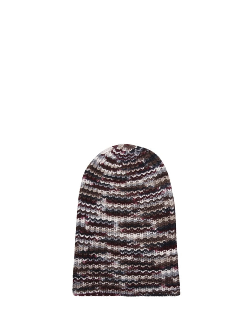 Hurray Wavy Striped Cashmere Beanie