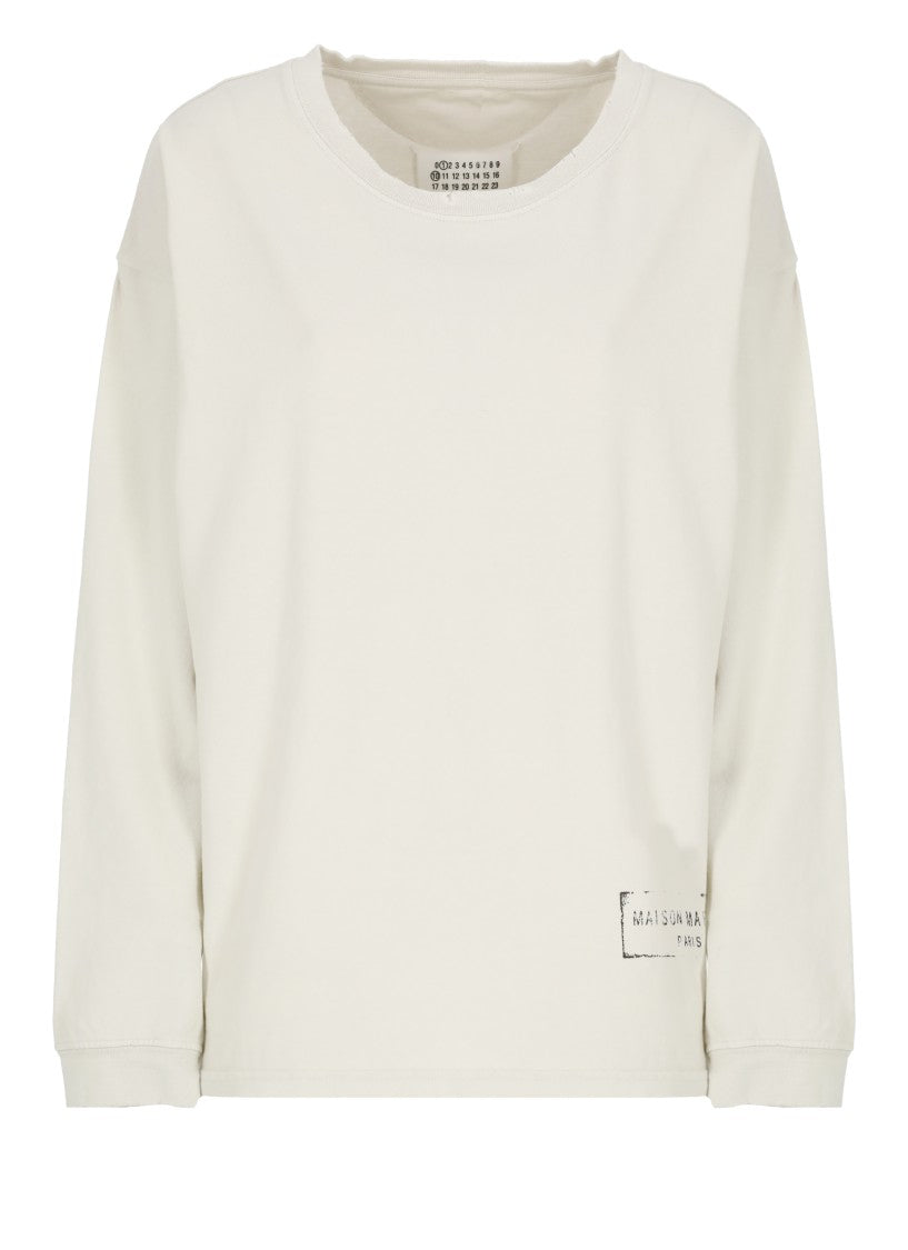 Maison Margiela Ivory Cotton T-Shirt