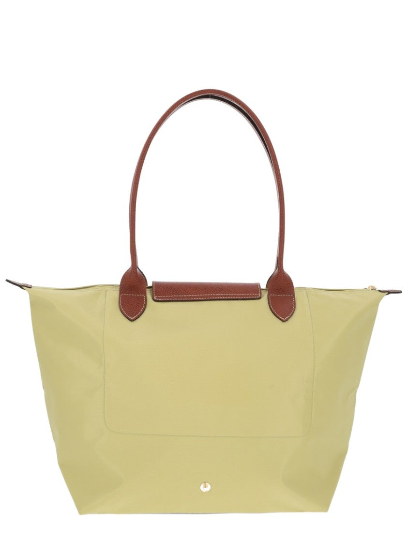 Longchamp Light Yellow Le Pliage Structured Polyamide Tote Bag