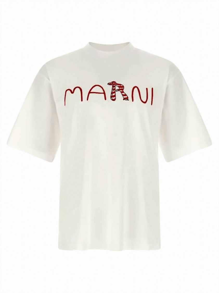 Marni Short-Sleeved T-Shirt With Bold Graphic Design