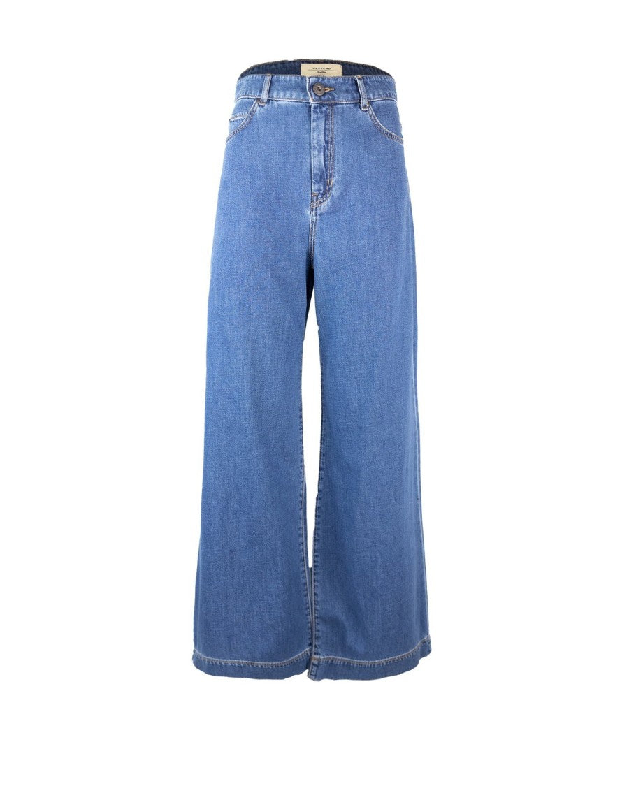 Max Mara Mid-Rise Straight-Leg Denim Pants With Traditional Stitching