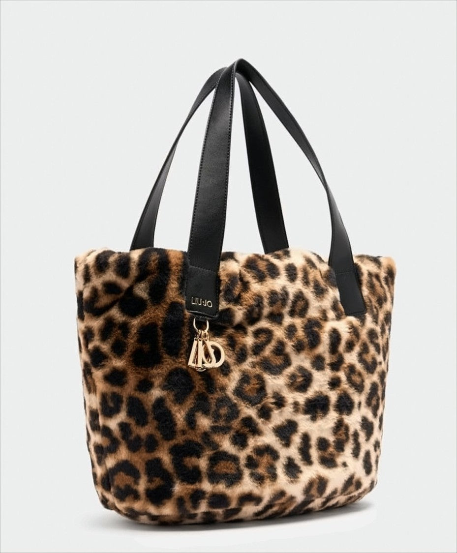 Liu Jo Large Hobo Bag With All-Over Animal Print