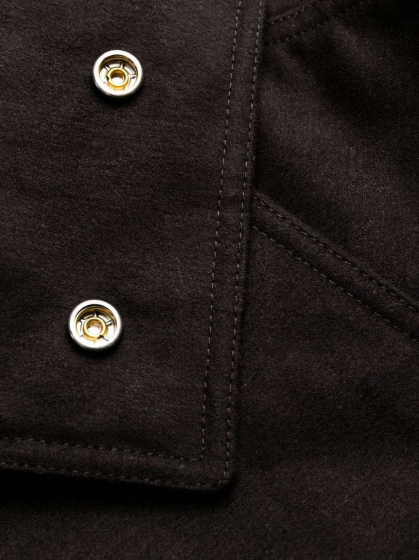 Rick Owens Oversized Black Poncho With High Collar